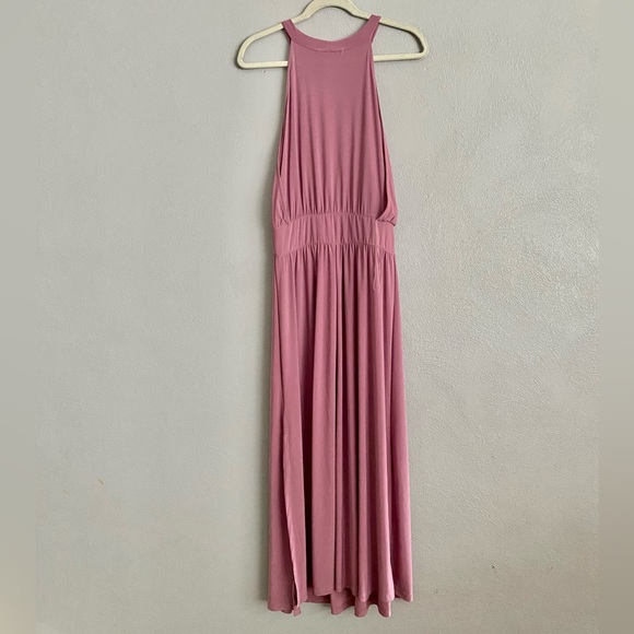 Gilli Maxi Dress Size Medium Pink Halter Stretchy Comfort Wedding Party Workwear - Picture 6 of 9